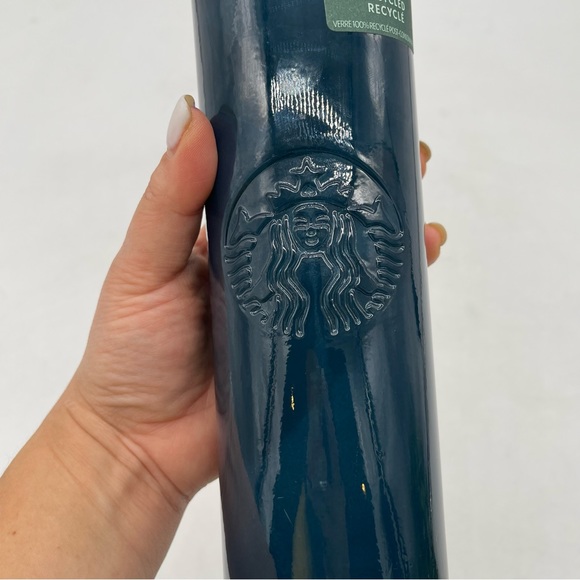 Starbucks Collectible Translucent Glass Water Bottle 22oz Recycled Irridescent - Picture 6 of 16